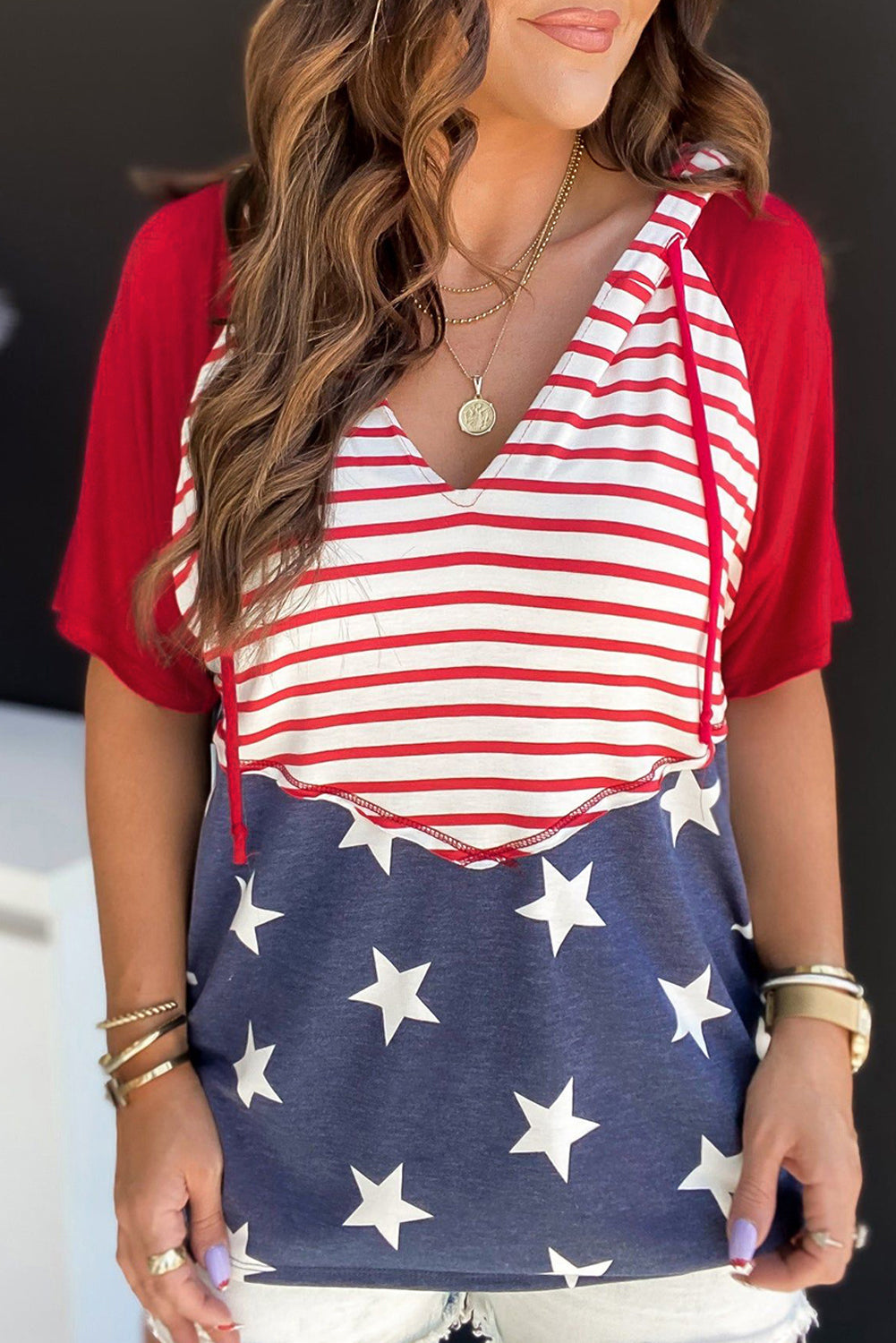 Stars and Stripes Hooded Tee