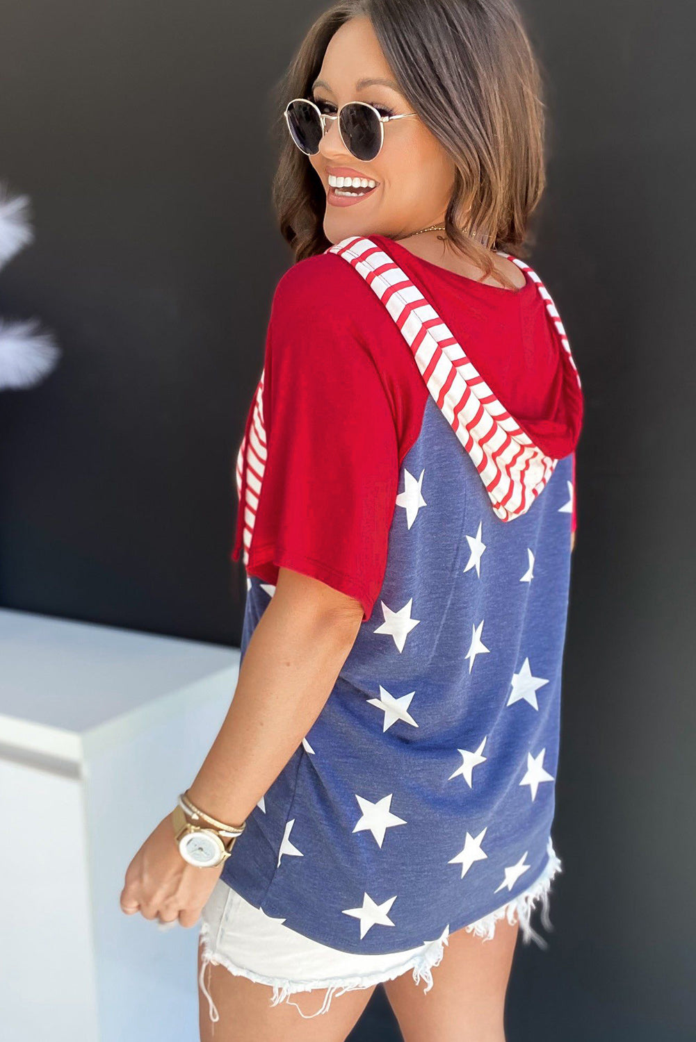 Stars and Stripes Hooded Tee