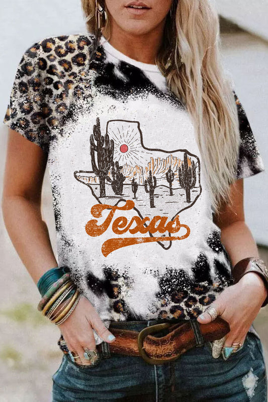 Leopard Texas Sunset Graphic Tee